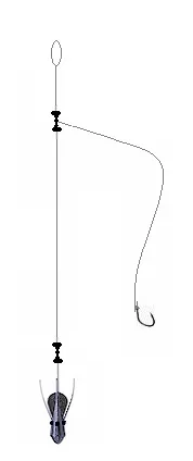 Variante de um só anzol com derivação longa, também usada no surfcasting.